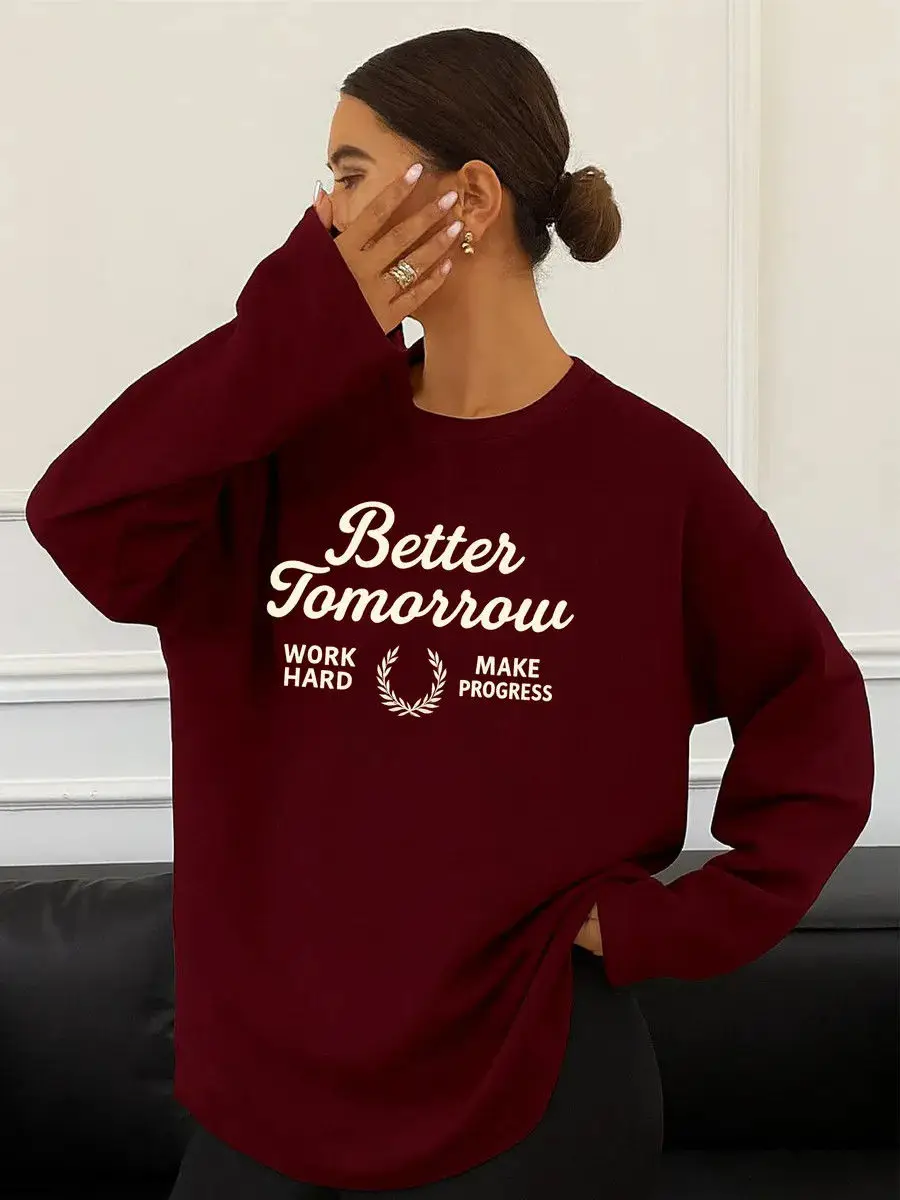 ไวน์แดงผ้าฝ้ายแขนยาวเสื้อฝรั่งเศสย้อนยุคพิมพ์บางเสื้อผู้หญิงสตรีทแวร์ดีไซน์เสื้ออินเทรนด์ฤดูใบไม้ร่วง