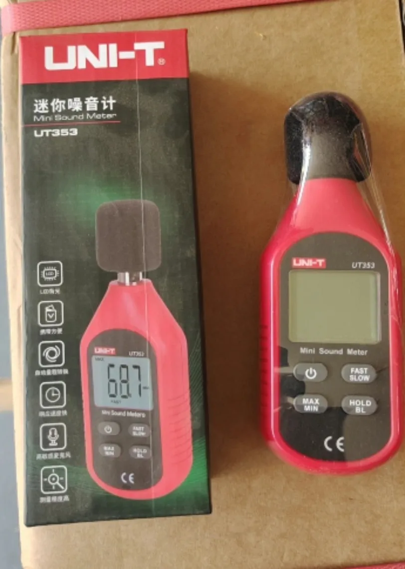 1 unidad UNI-T UT353 Mini medidor de nivel de sonido 30-130dB instrumentación ruido decibelio Mon * SY