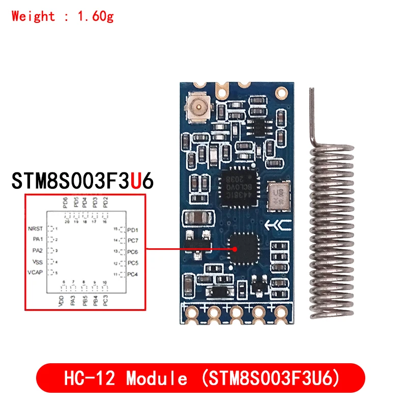433 ميجا هرتز HC-12 SI4463 وحدة المنفذ التسلسلي اللاسلكي 1000 متر استبدال بلوتوث جديد الأصلي