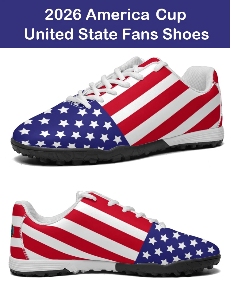 2026 America Cup Custom Print Fans Soccer Shoes Football sneakers USA, Canada, Mexico Haiti Country Flag Designs