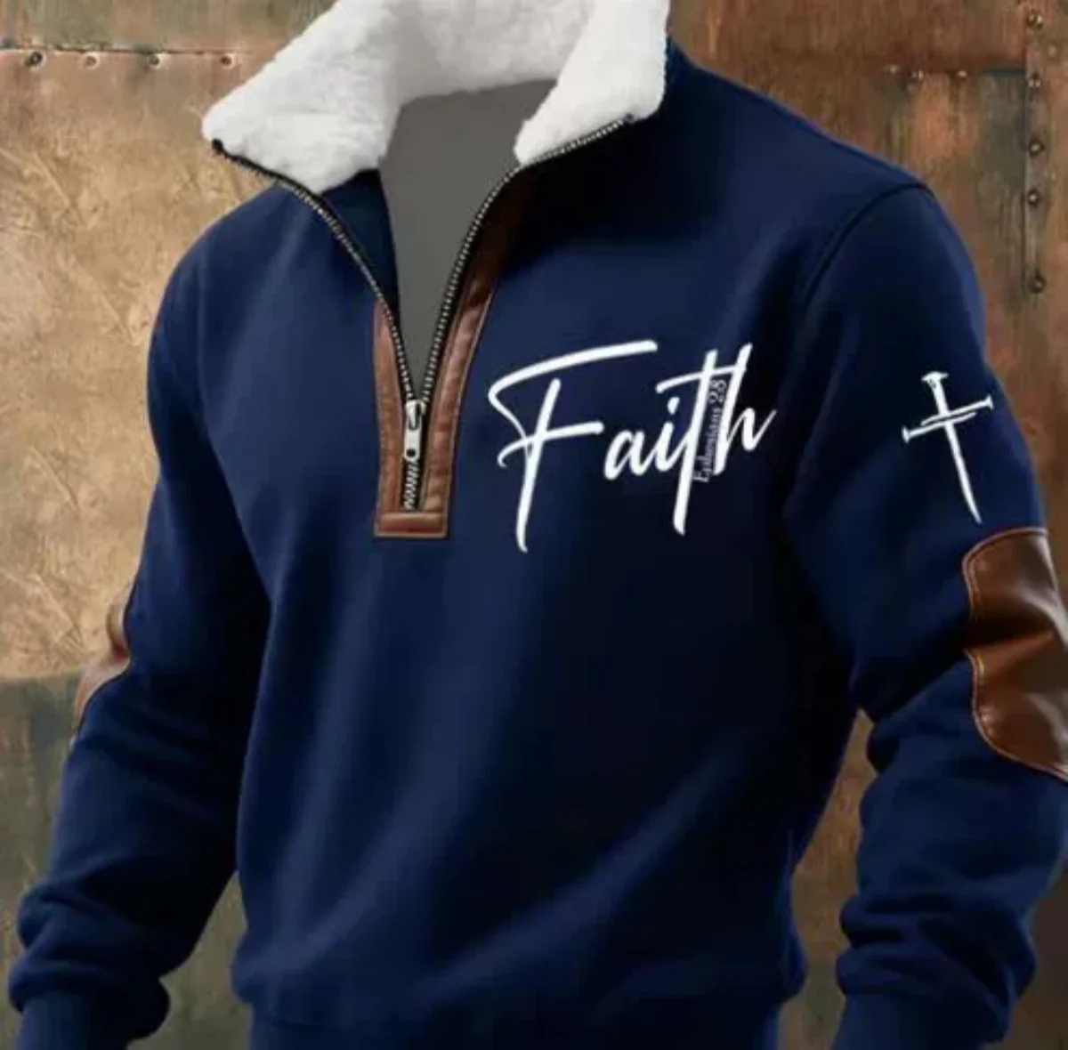 

Новый стиль, европейско-американская мужская зимняя повседневная куртка с 3D-принтом на руку и груди на полумолнии