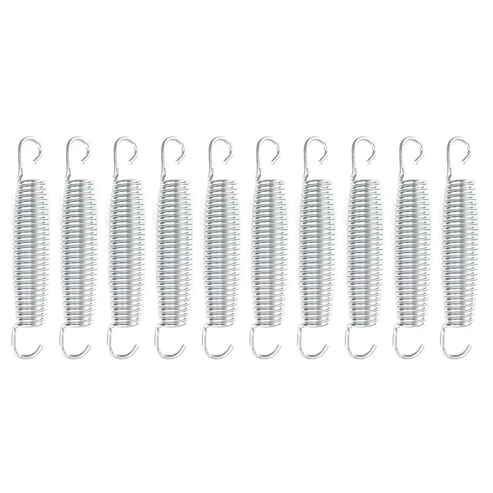 10Pcs Trampoline Springs Springs Stainless Steel Trampoline 10x Galvanised Heavy-Duty Kit No. 70 Carbon Steel Parts