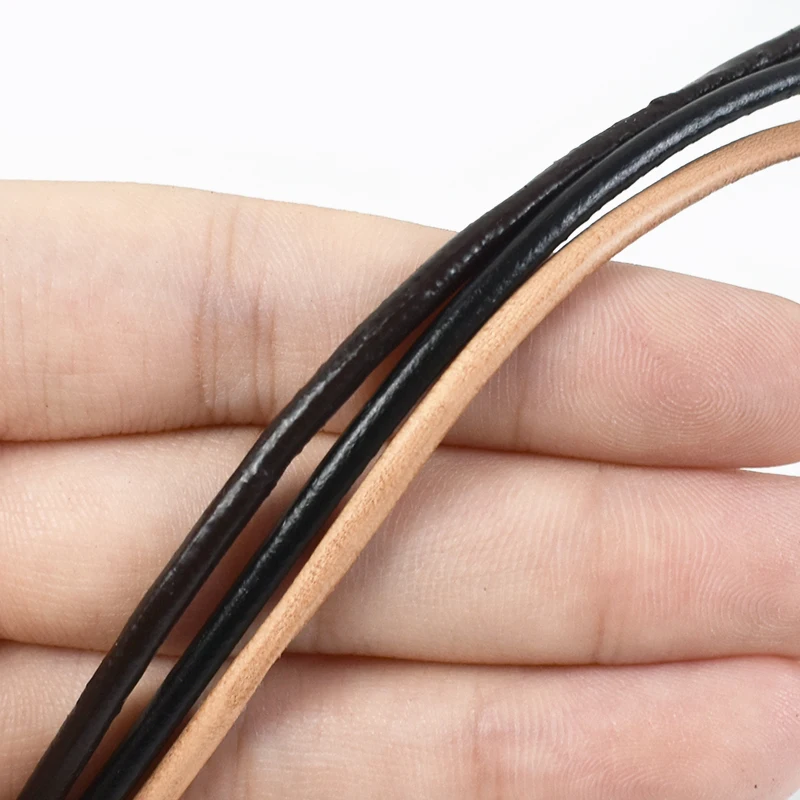 2/3 Meter 1-10mm Runde Kunstleder-Schnur für Taschen, Armbänder, Halsketten, Makramee-Seil, DIY-Schmuck, Kleidung, Bastelmaterial – Detail 15