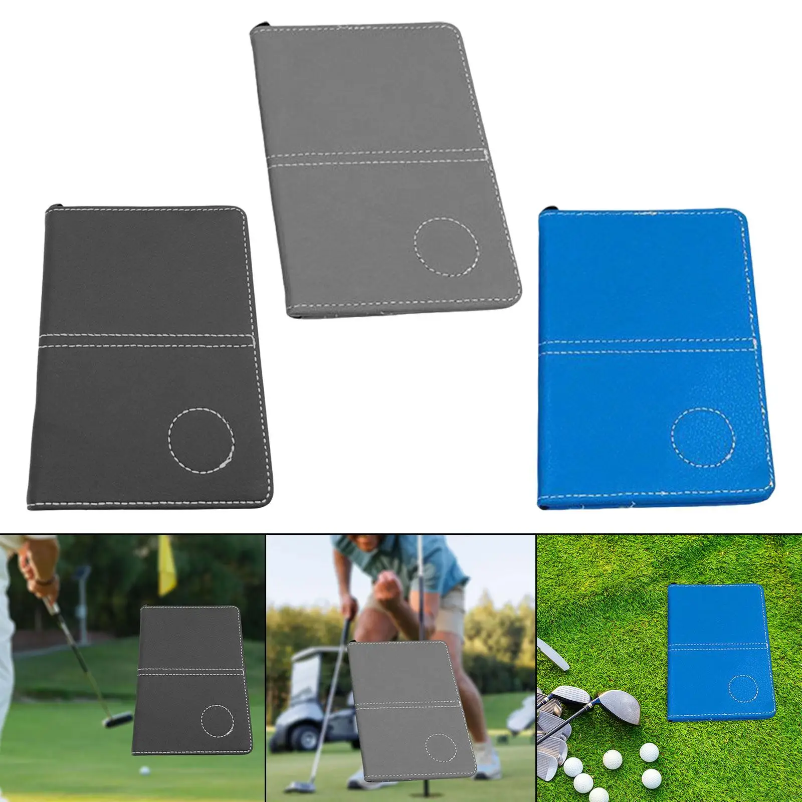 Golf Scorecard Holder Portable Golf Notebook Lightweight PU Leather Professional,Golf Scorecard Book Golf Scoring Accessories