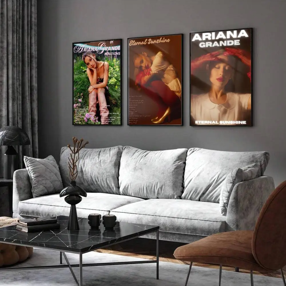 Pop Singer A-Ariana G-Grande Poster Perfect Space Sticker Self Adhesive for Office Home Theater Wall Art Decor Fancy Gift - view 3