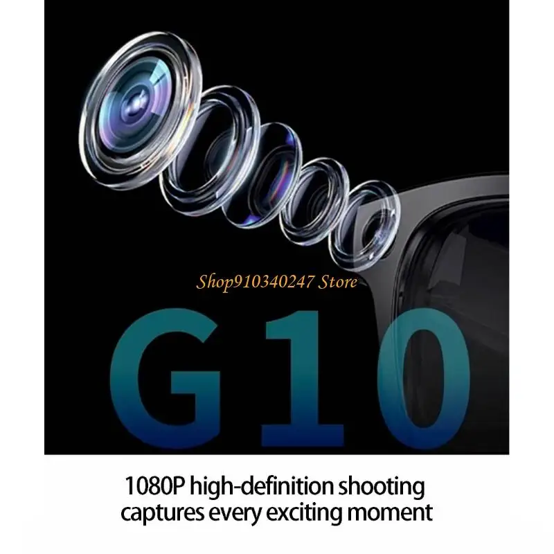 Gafas pequeñas Q22A con Control voz y grabación 1080P, reducción luz azul, marco ergonómico ABS para sincronización