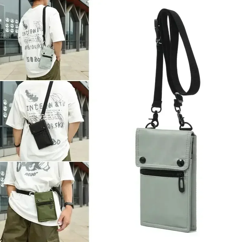 Men Travel Hanging Neck Passport Bag Women Waterproof Nylon Credit ID Card Package Portable Multifunction Money Ticket Wallet