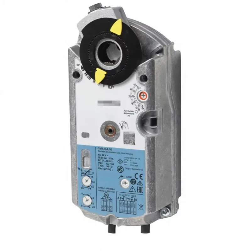 Rotary Air Damper Actuator GPC326.1A AC 230 V, 2 Position, 4 Nm, Spring Return 60/15 S, 2 Auxiliary Switches