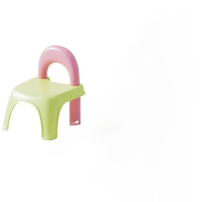 Durable Plastic Backrest Small Chair Kids Spine Protection Bathroom Stool Carrying Stool
