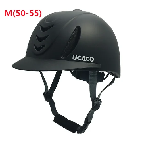 Imagen 2 del producto Casco ecuestre ultraligero para niños y adultos, casco de montar ajustable, sombrero de caballero, ala extraíble, equipo para caballos, 50-61cm