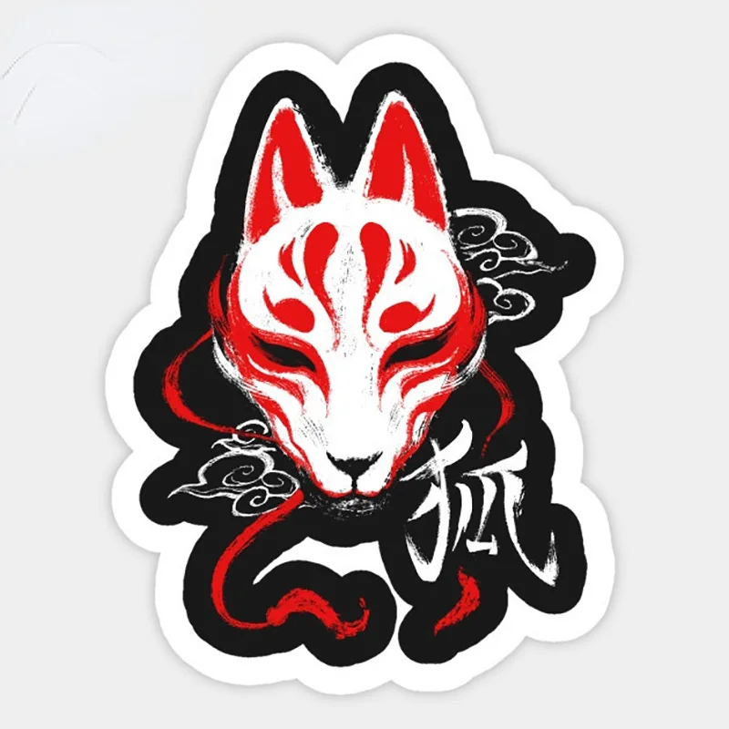 

M1086# Fashion Fox Ninja Mask Japan Anime Car Sticker Decal Decor Laptop Trunk Guitar PVC Vinyl Stickers