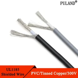 Fil blindé en cuivre électronique, 5 m, 10m, corde 1185, 28, 26, 24, 22, 20, 18, 16, 14, 12, 10 AWG, canal audio, noyau unique, s, câble de blindage de signal