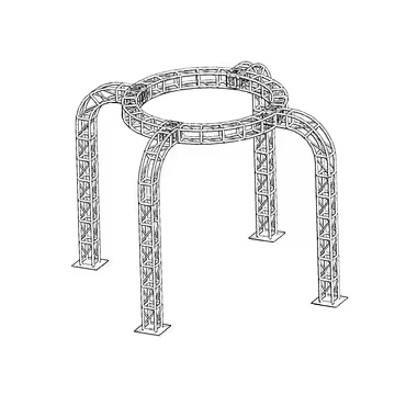 【Direct Factory Sale】Dj Booth Aluminum Curved Roof 300mm Square Bolt Truss Welding Masine