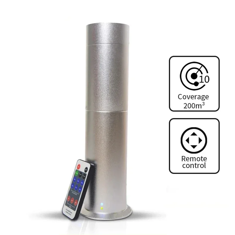 Essential Oil Diffuser 120ml Home Air Freshener 200m³ Fragrance Diffuser Remote Control Column Aluminum Alloy Scent Machine