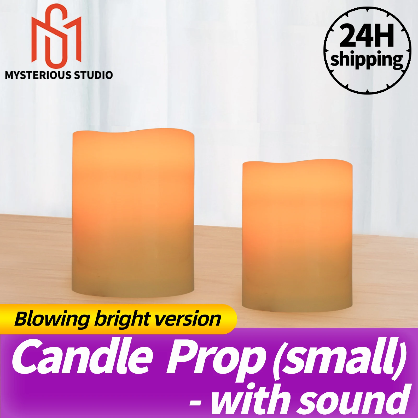 

Mysterious studio secret room escape game mechanism props electronic puzzle small candle blow bright version with sound effects
