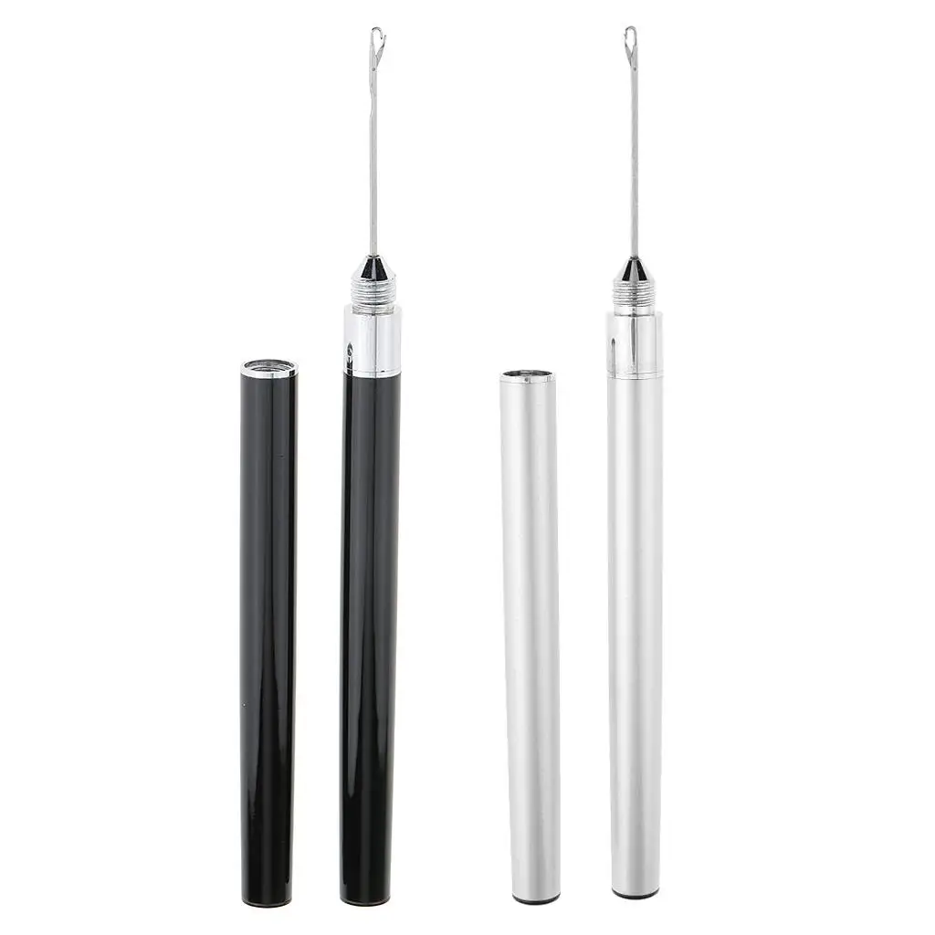 Professional Pulling Loop Needle Threader Iron Wire Dreadlock Tool for Human Hair Wig and Braid Installation