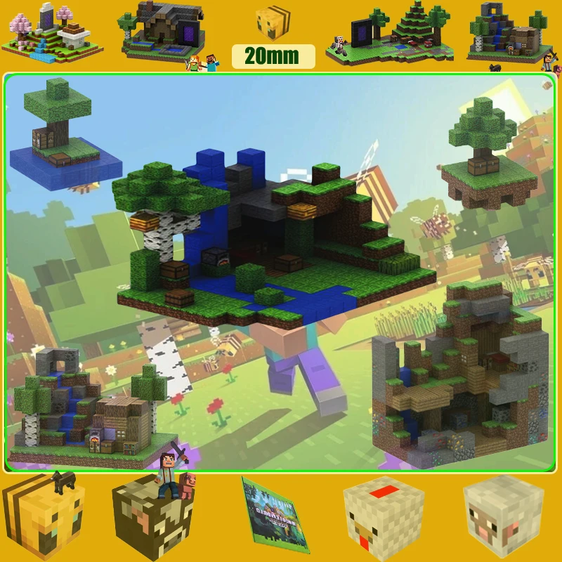 

Jungle steppe 3+ Magnetic Building Blocks Mine World Cube Magnet World Set for Kid Age DIY Model Children Stem Best Montessori