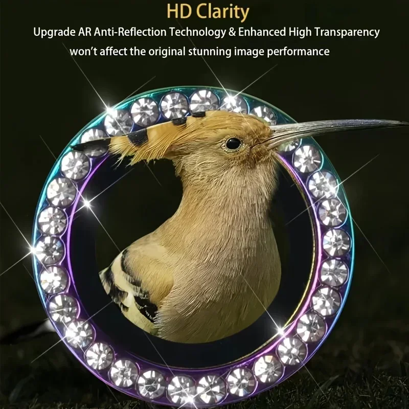 YPM5 بلينغ الماس الزجاج عدسة الكاميرا حامي الحال بالنسبة لسامسونج غالاكسي S24 الترا S25 زائد الترا عدسة حلقة غطاء محدد