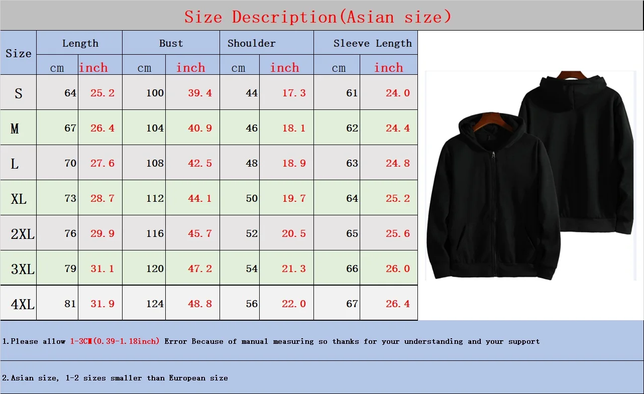 Men Women Hoodie Zip Up Graphic Hooded Casual Hoodies Long Sleeves Sweatshirts Chic Highstreet Comfortable S-4XL