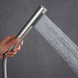 Bourdillat Round Hand Shower Chrome Hand Held Shower Head Wall Mounted Bracket Bathroom Handheld Shower Head 8 Color