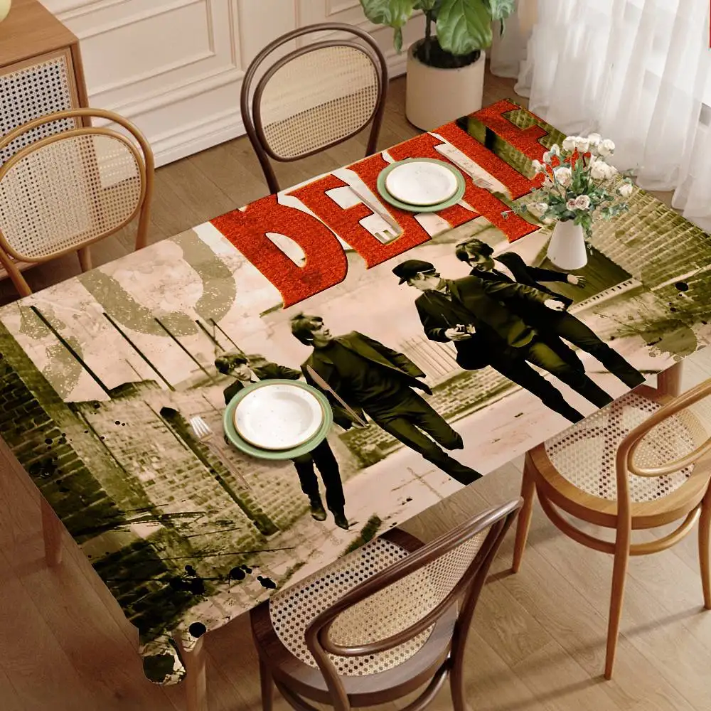 Rock Band The B-B-Beatles Themed Polyester Tablecloths Cute Designs For Home Kitchens Dining Rooms Patios Tablecloth Decoration