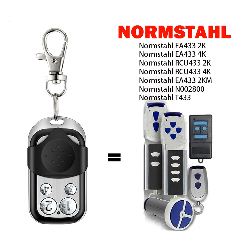 NORMSTAHL EA433 4K 2K RCU433 2K 4K EA433 2KM N002800 T433 Garage Door Remote Control 433MHz Rolling Code Garage Door Opener