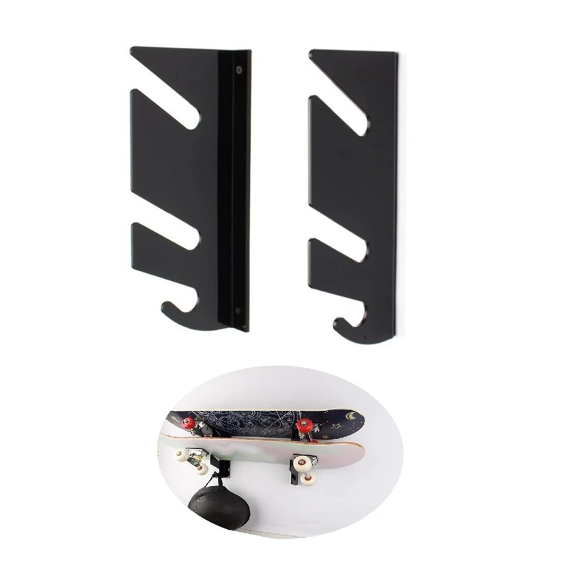 Rack de skate montado na parede com cabide, display rack, suporte para longboard, gancho