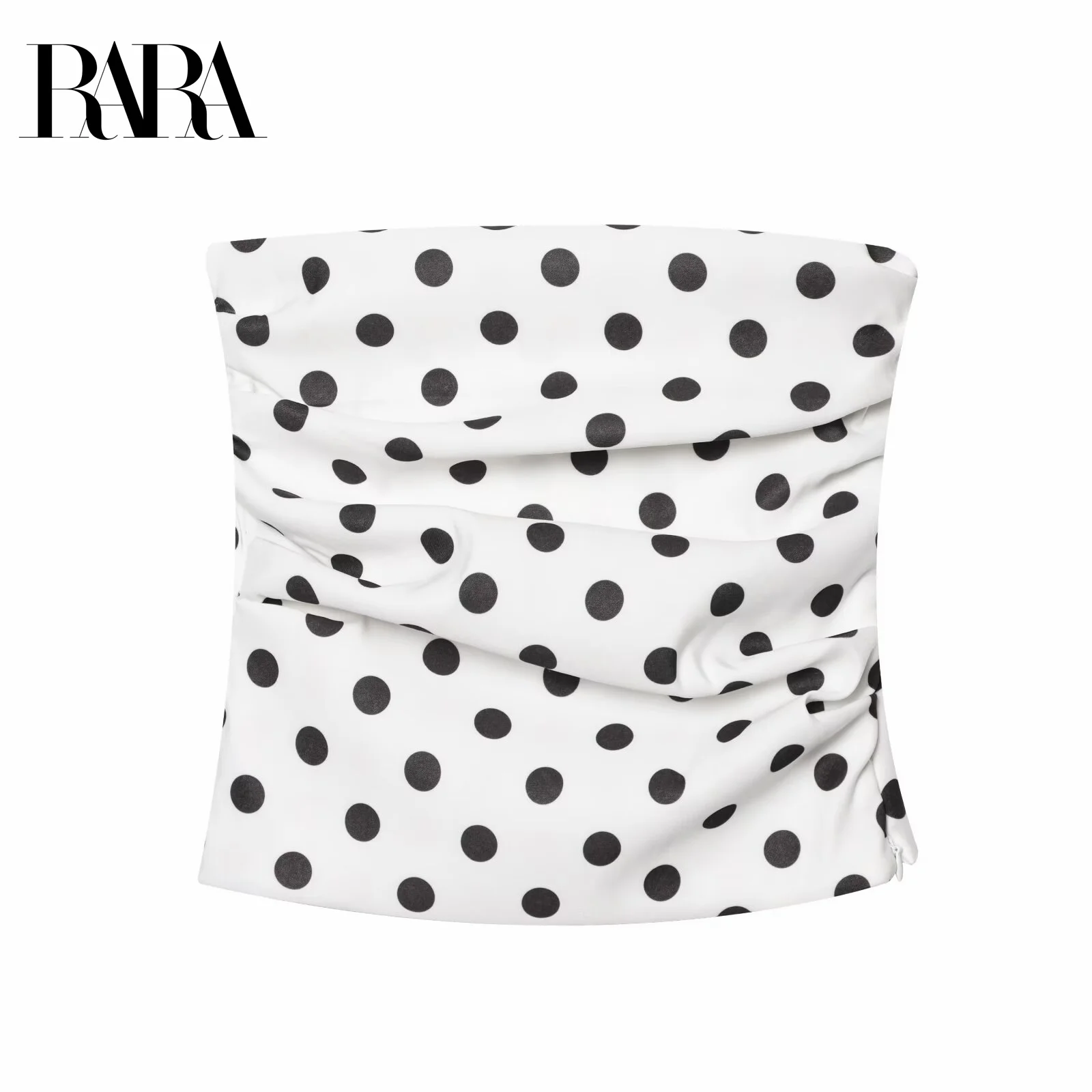 

RARA2025 Summer New Women's Casual Fashion Hot Girl Style Polka Dot Printing Simple and Comfortable Tube Top