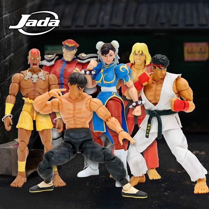 

Original Aanime Jada Toys Streets Fighter 1/12 Action Figure Ryu Chun-Li Rufus Fei Long Collection Hobby Model Toy for Kids Gift