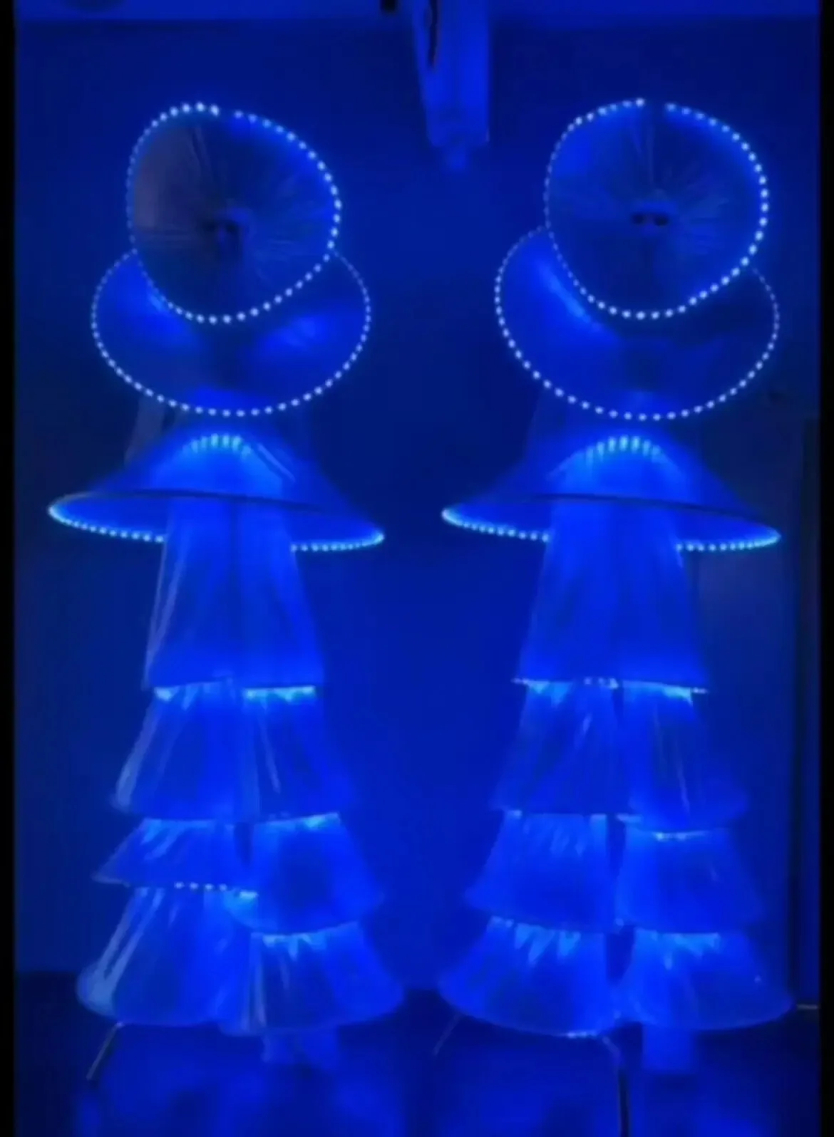 ملابس كرنفال فاخرة تضيء RGB led روبوت للرجال زي رائع للمشاية عرض مسرحي