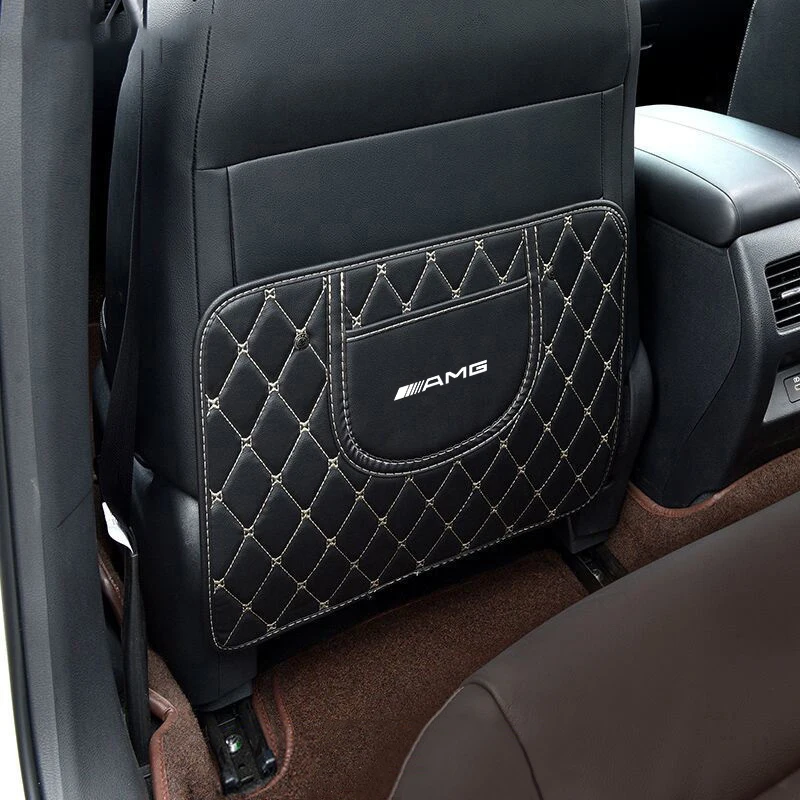 Car Seat Back Anti-Kick Mat Protector Pad Cover For Mercedes Benz AMG E S C A B Class GLE GLS GLC CLA GLA GLK GLB W206 W205 W204