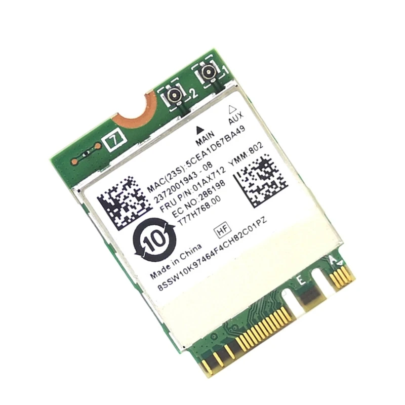 Scheda F3MA RTL8822BE compatibile con Bluetooth 2.4/5G Dual-band M2-NGFF 1200Mbps