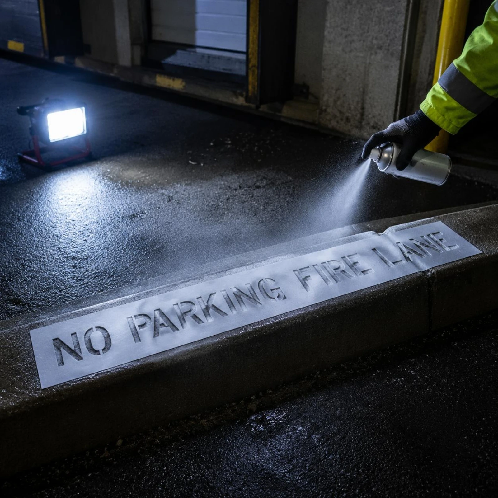 

No-Parking Fire Lane Stencil Reusable Fire Lane Stencil Marking Tool Precise Cutouts Outdoor Use