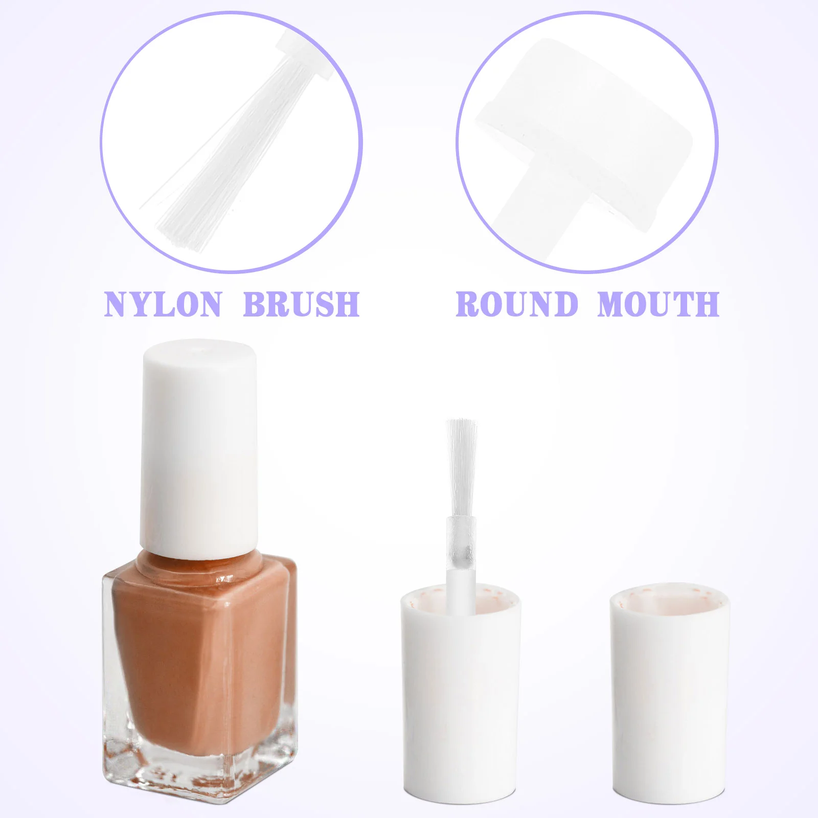 

100Pcs Nail Polish Replacement Brush Soft Bristles Easy Use Manicure Tool Professional Liquid Nail Gel Applicator