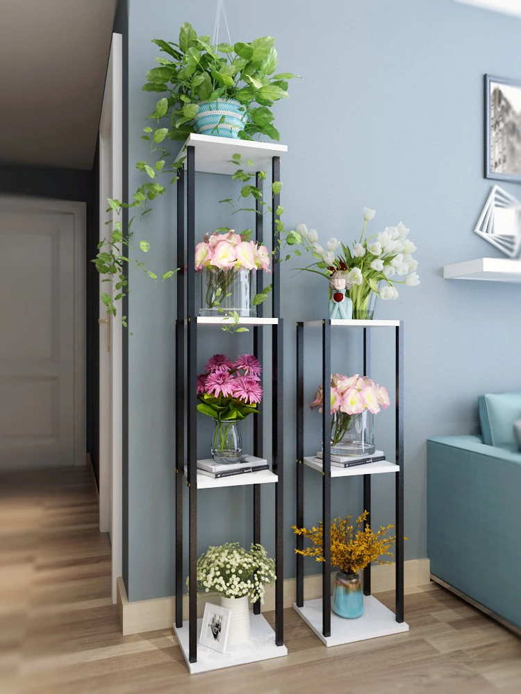 

Многослойная сверхвысокая подставка для цветов в гостиную, пол-потолок, рамка из кованого железа