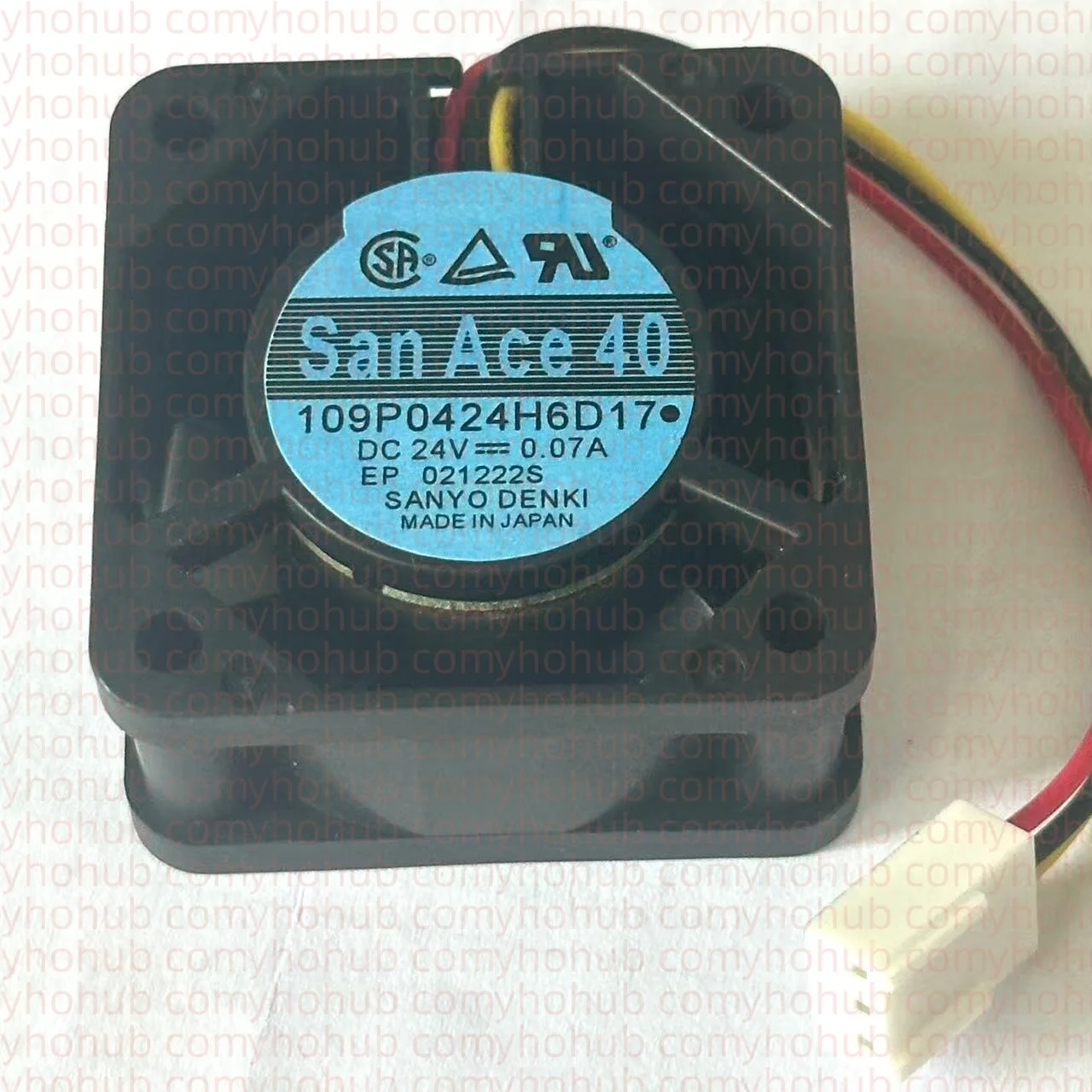 

SANYO DENKI 109P0424H6D17 DC 24V 0.07A 40x40x20mm Server Cooling Fan