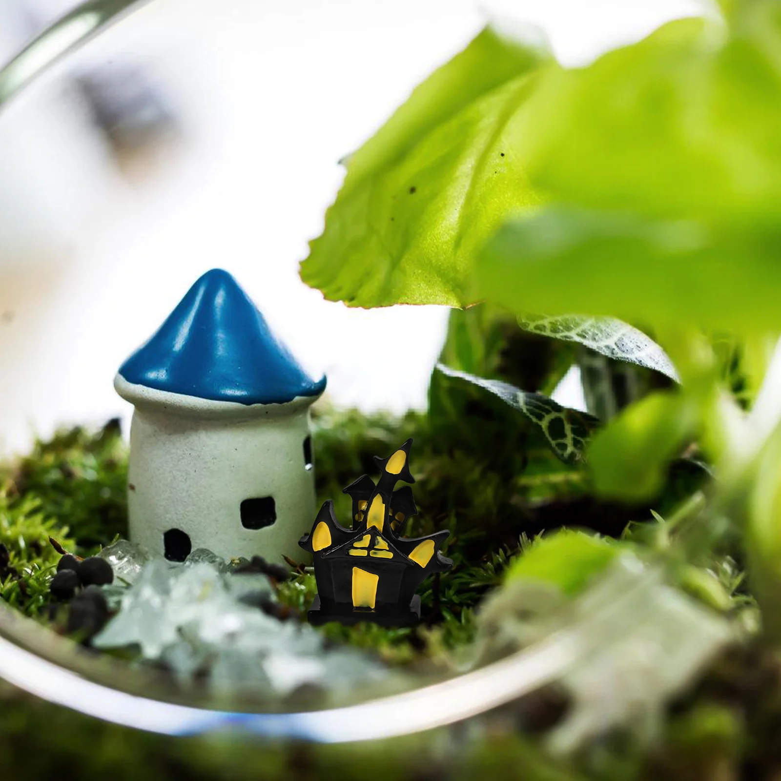 

3 Pcs Mini Castle Decorations Resin Craft for Fish Tank Halloween Decor Aquarium L scaping Shrimp House Fade Resistant Durable