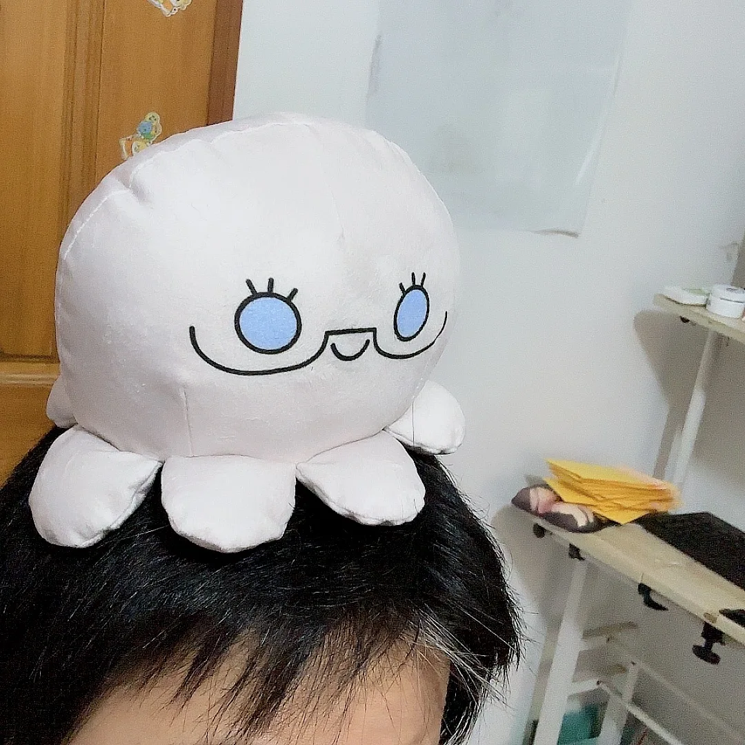 الصينية أنيمي مائة يوم الحرب Cthulhu ألعاب من نسيج مخملي 20 سنتيمتر الأخطبوط مع نظارات تأثيري الدعامة لينة الحبار محشوة دمية #1