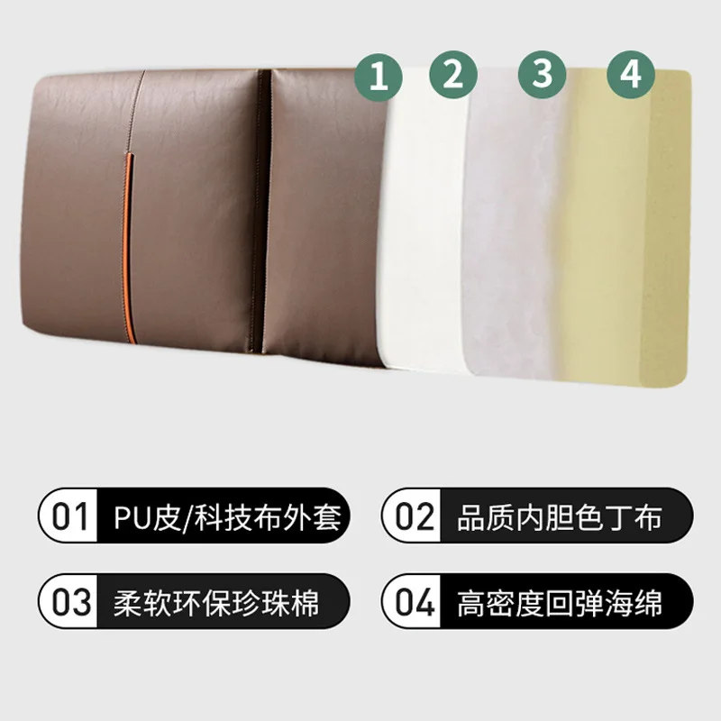 Headboard Cushion Soft Padded Large Backrest Cushion Children Anti Collision Pillow Soft Headboard Cover Padded Large