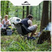 Naturehike Ultralight Moon Folding Chair Portable Aluminum Alloy Bearing 150KG Camping Picnic Fishing Beach Travel Hiking Stool