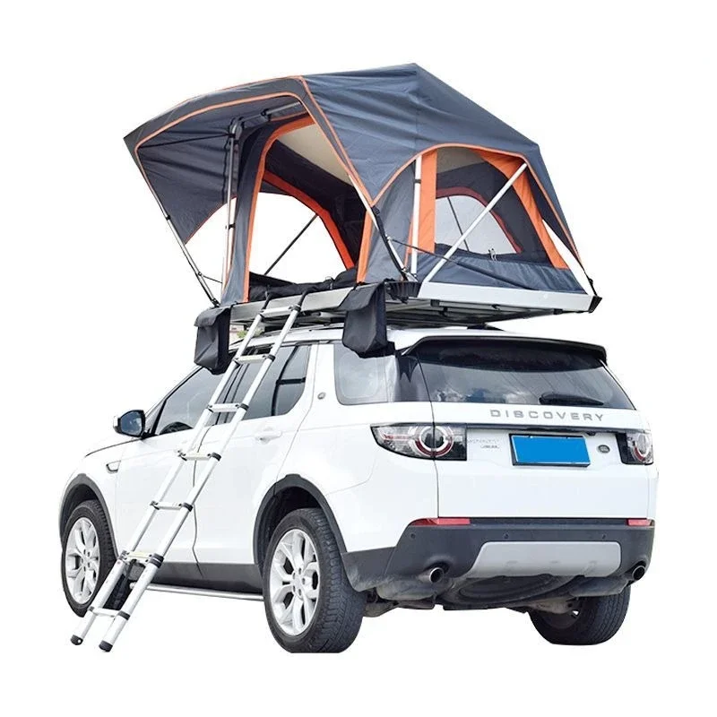 Wholesale family self-driving camping camping aluminum roof tent outdoor rollover hard shell roof tent camping