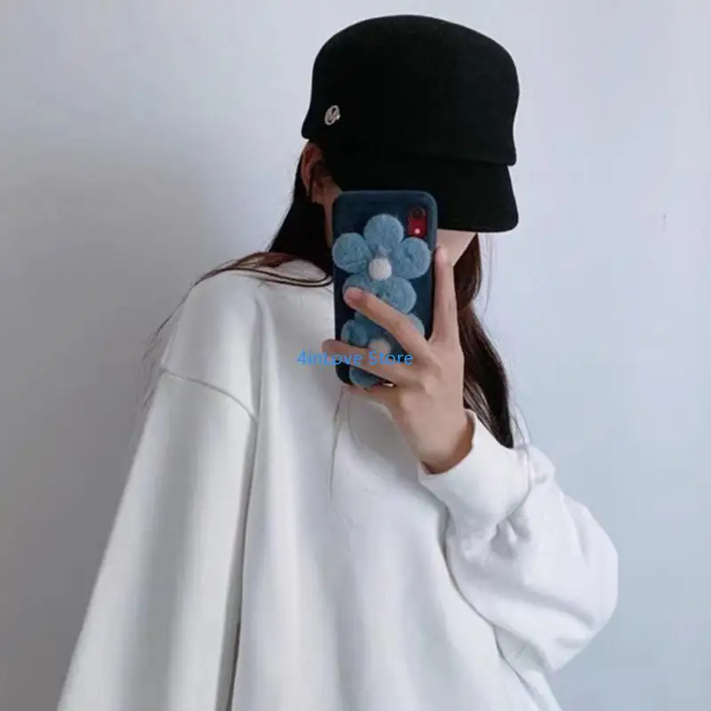 

T4MD Винтажная кепка для верховой езды для женщин, зимняя теплая фуражка, повседневная шляпа Fedora