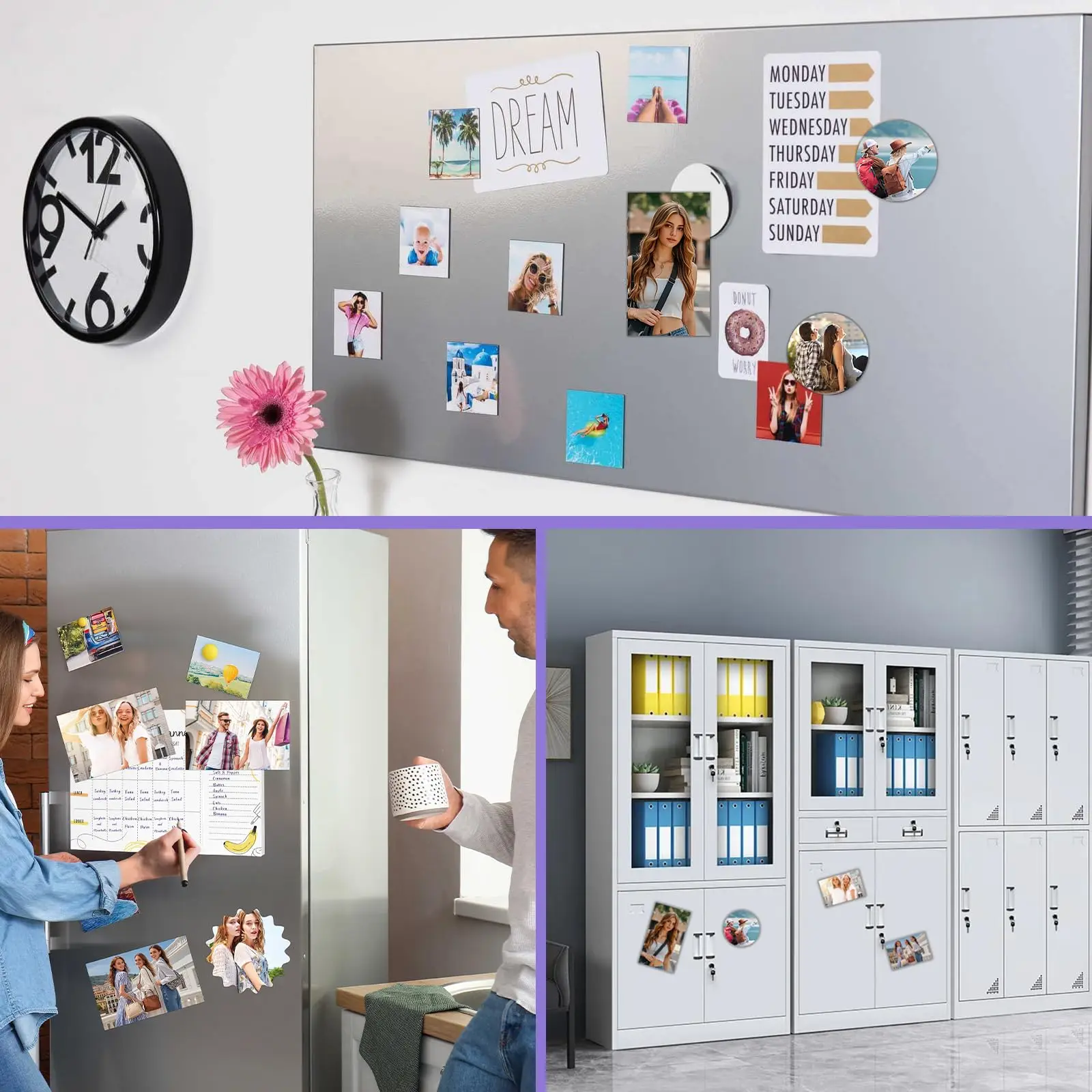 5/10 PCS A4 Printable Magnet Sheets Non Adhesive,8.3 X11.7 Inches for Inkjet Printers,Glossy Cuttable Magnetic Paper,16mil Thick