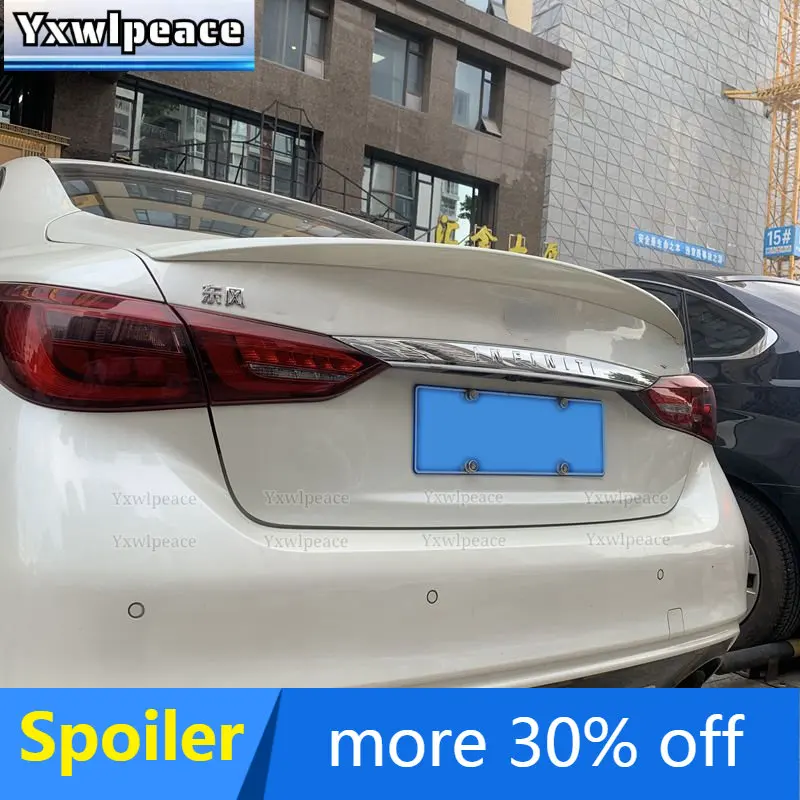 

For Infiniti Q50 Q50L 2014 2015 2016 2017 High Quality ABS Material Unpainted Color Rear Trunk Lip Spoiler Car Accessories