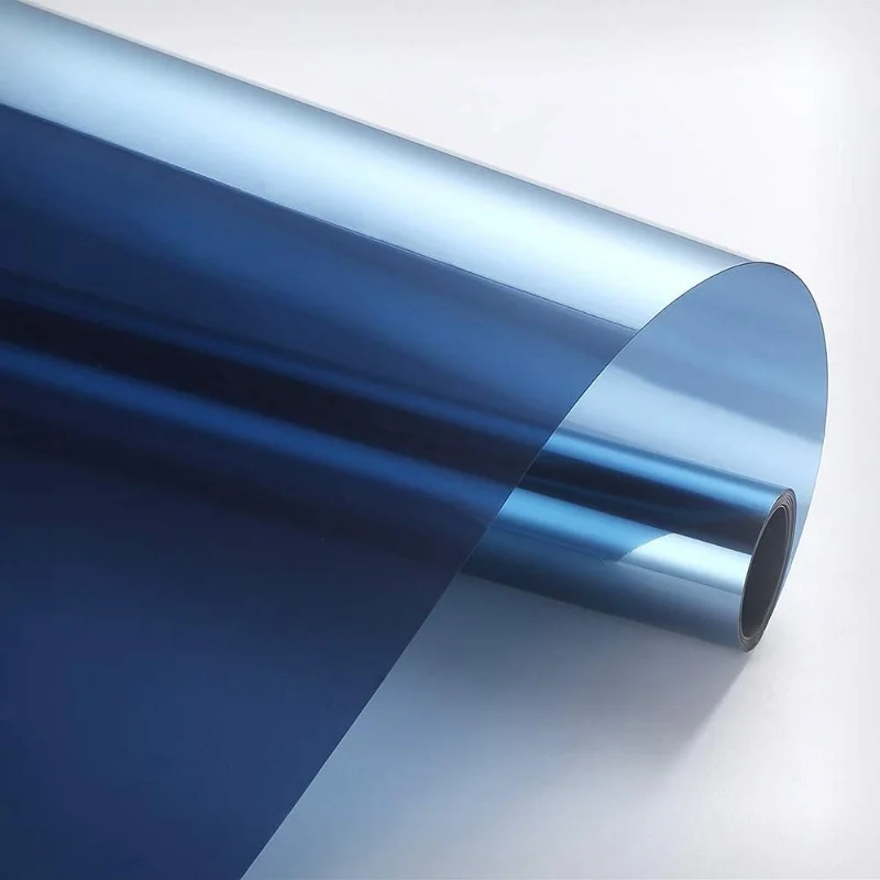 Silver Back Static Cling Window Tint One-Way Perspective Sun Protection Thermal Insulation Anti Peep Anti UV Glass Sticker
