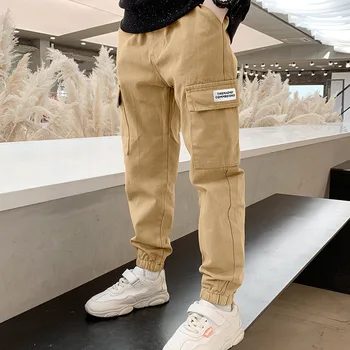 Boys Cargo Pants 5 Boys Cargo Pants Spring Autumn Thick Boys Trousers Casual Kids Sport Pants Teenage Children Clothes For 5-12 Years 5