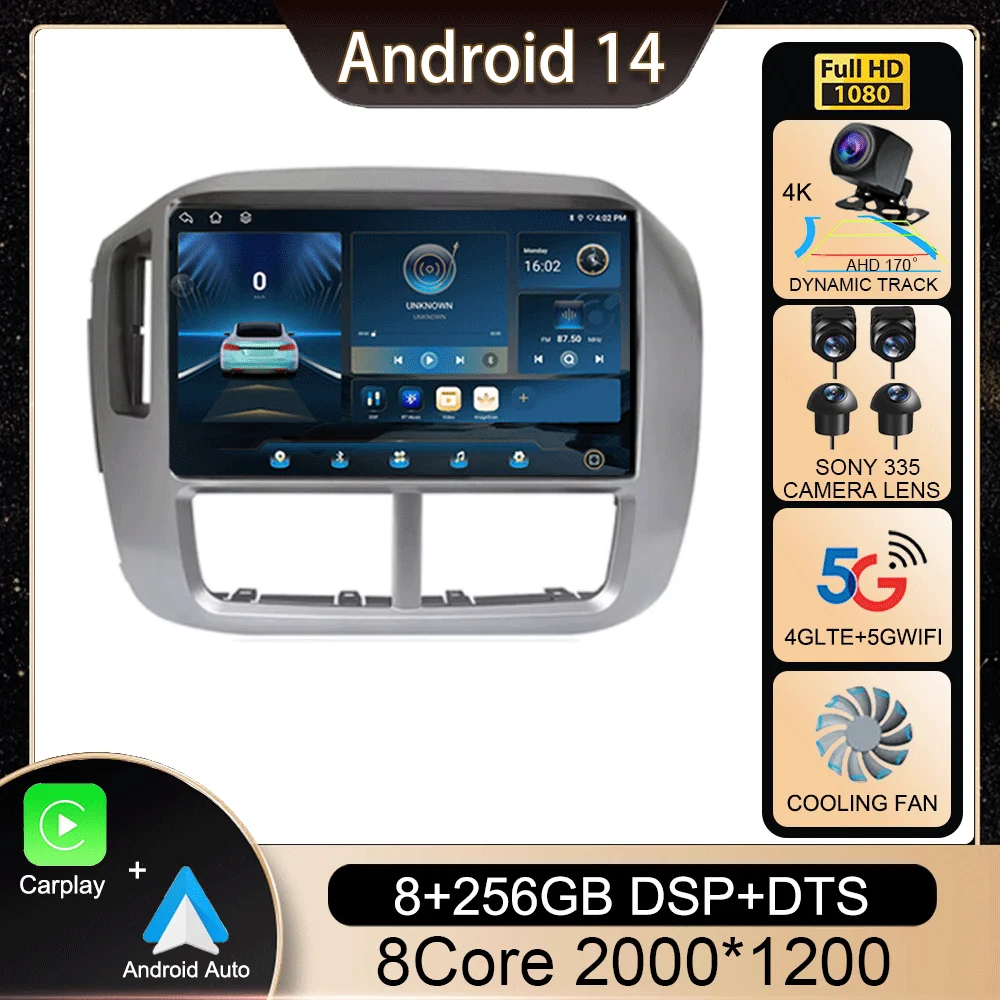 

Автомагнитола Carplay на Android 14 для Honda Pilot 2006 2007 2008, мультимедийный видеоплеер с GPS-навигацией, стерео, Wi-Fi + головное устройство 4G