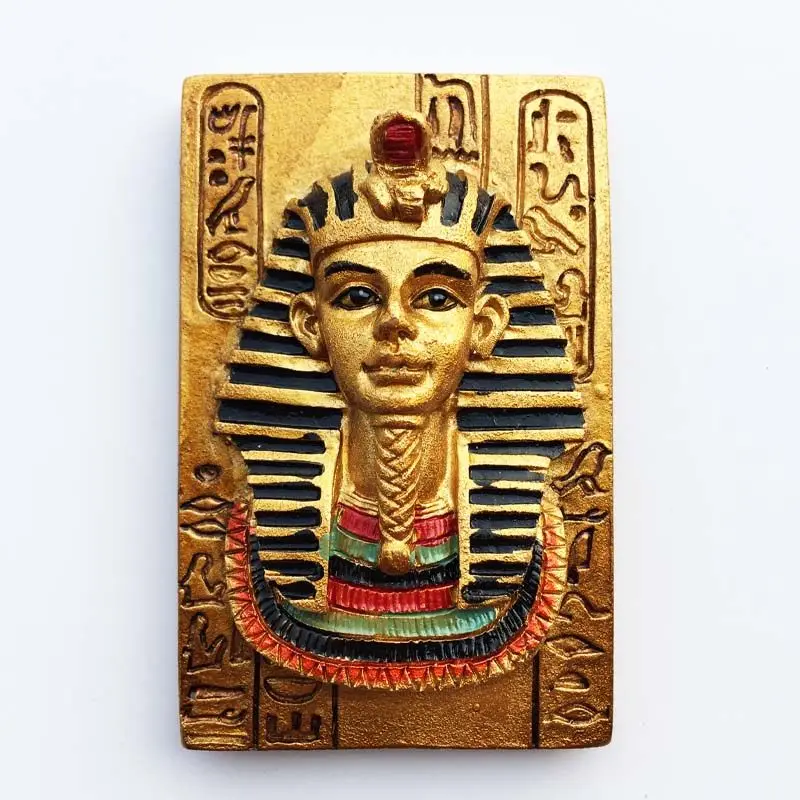 Egyptian clock in travel souvenirs creative 3D resin crafts Pharaoh magnetic stickers refrigerator stickers, souvenirs