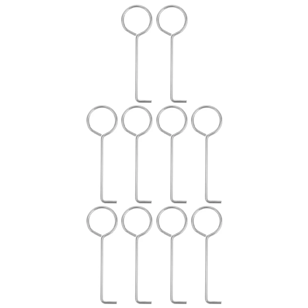 

Hook Set For Outdoor Use Drainage Solution Silver Drain Lifting Hooks Compact And Lightweight Looped Handle For Grip