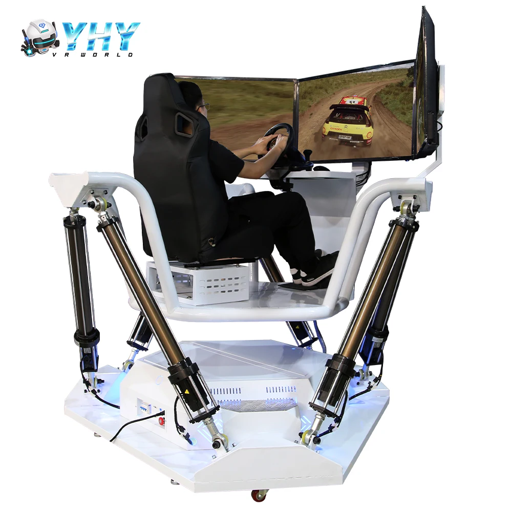 Hot Sale 6 DoF Hydraulic F1 Driving Car Gaming Simulator Chair Racing Simulator With Three 42 Inches Screen